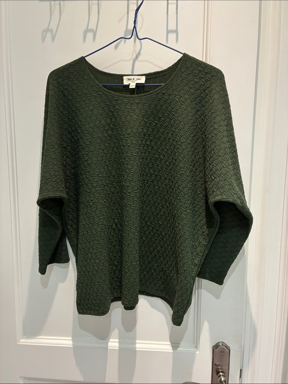 Kim & Cami Forest Green Textured Knit Sweater 👵MT